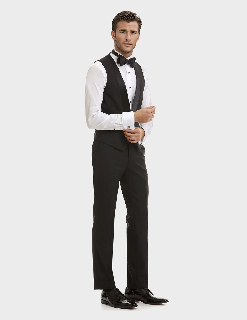 Chaleco forti black tie con bolsillos para hombre