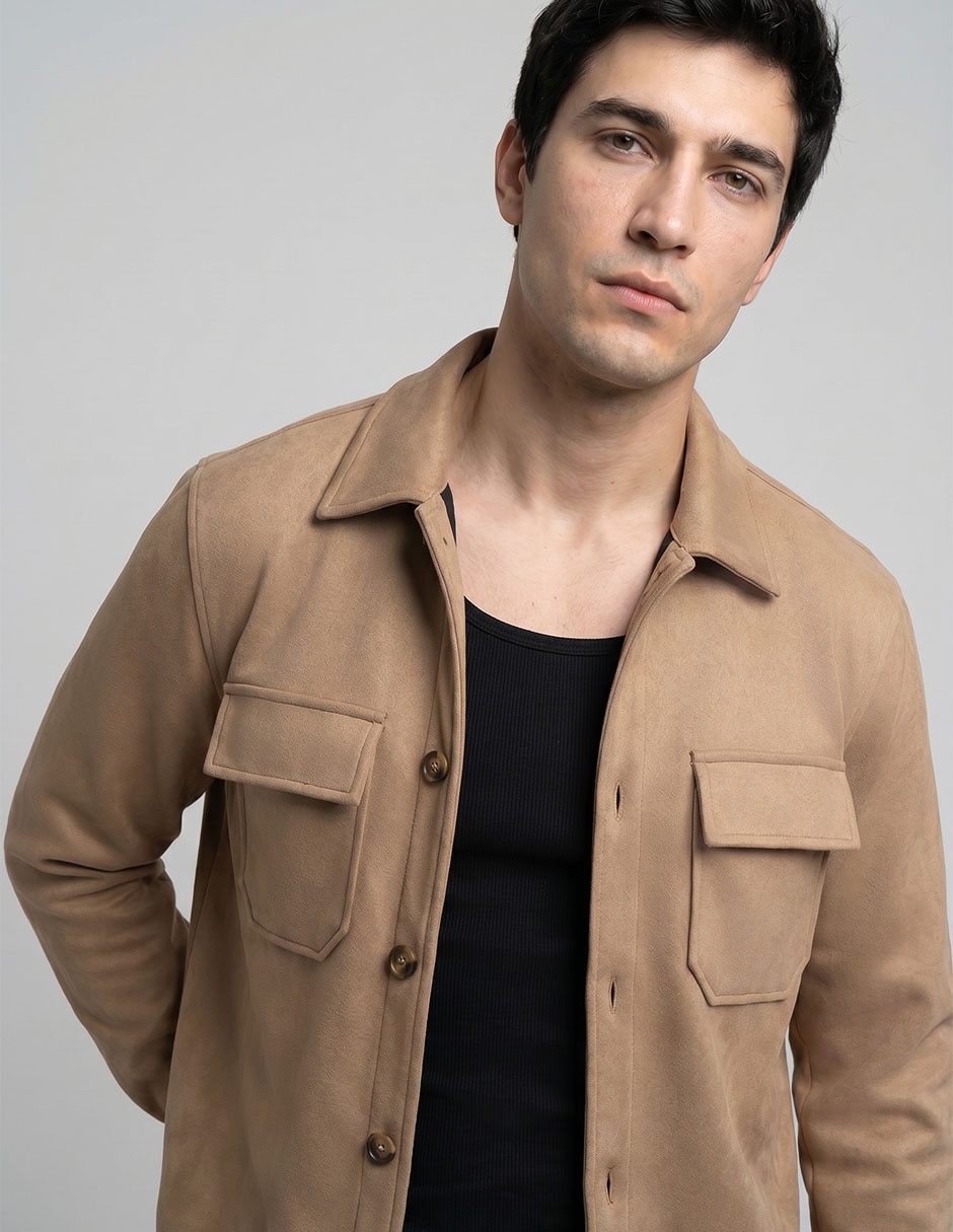 Camisa casual jack & paul manga larga para hombre