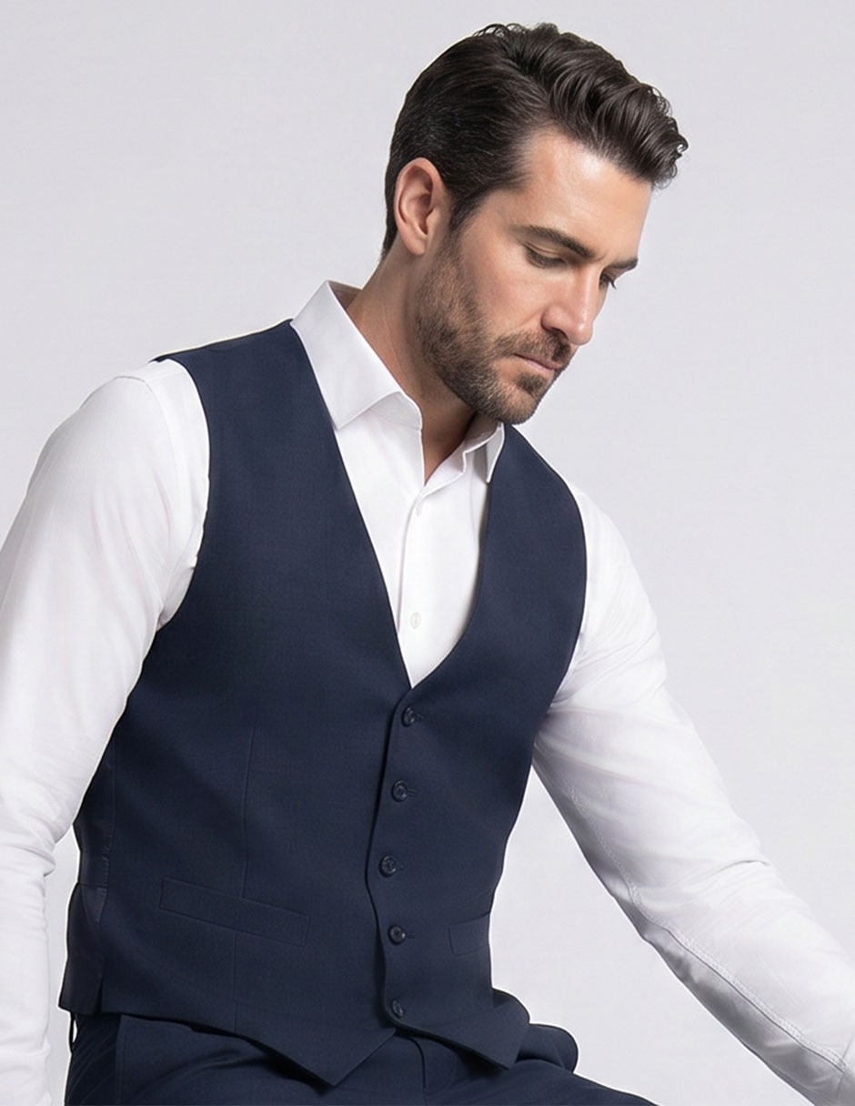Chaleco de algodón con bolsillos para hombre
