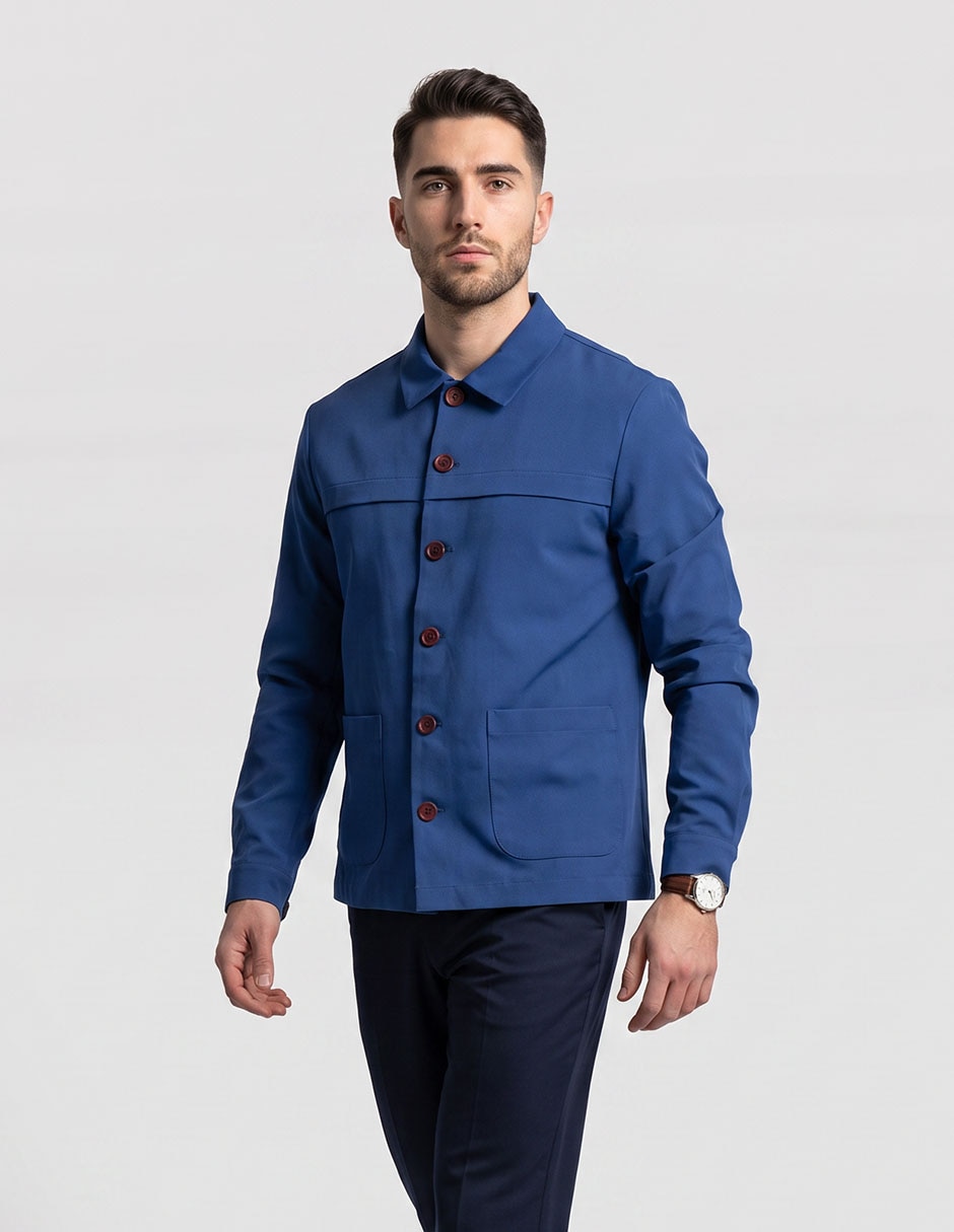 Camisa marga larga para hombre