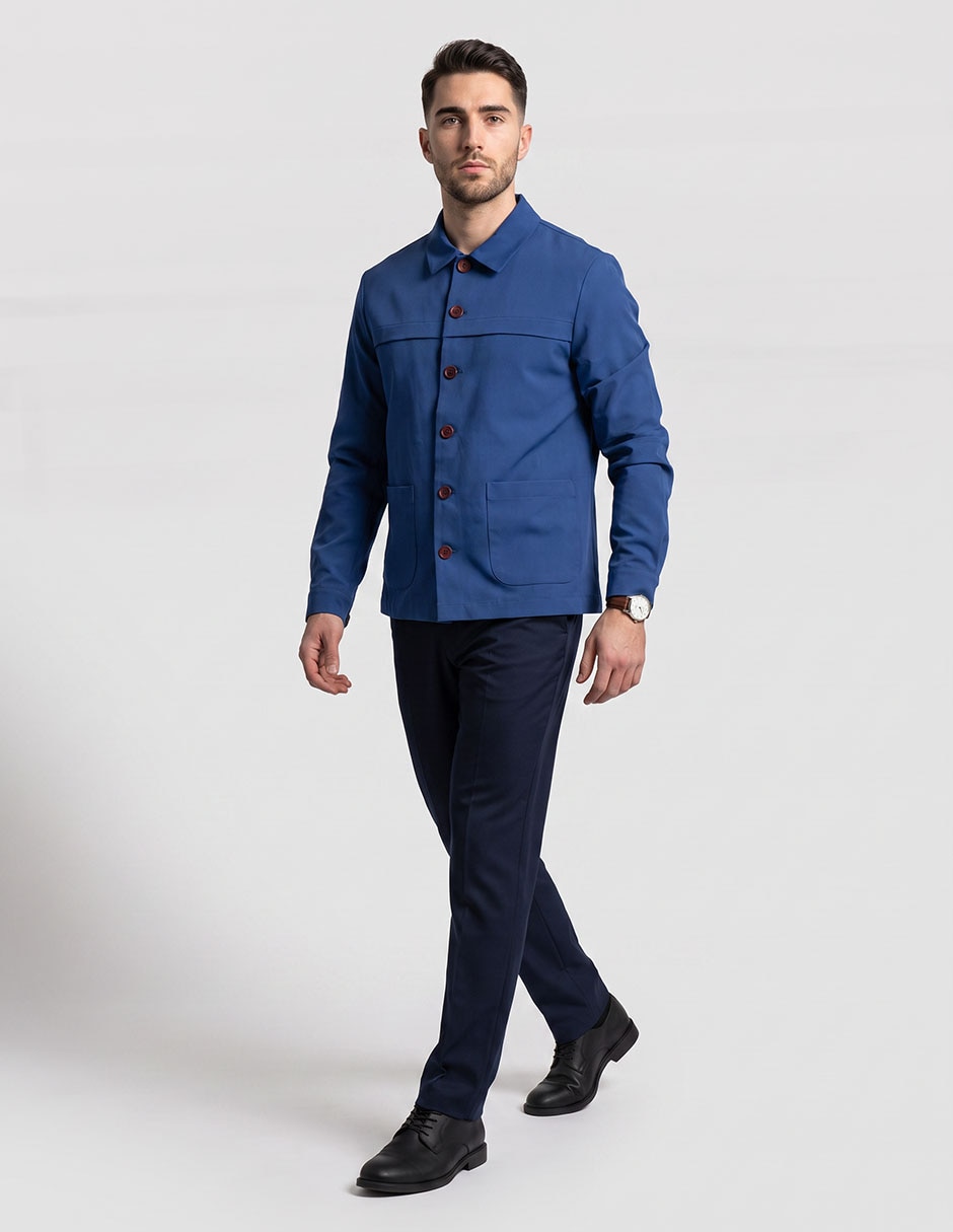 Camisa marga larga para hombre