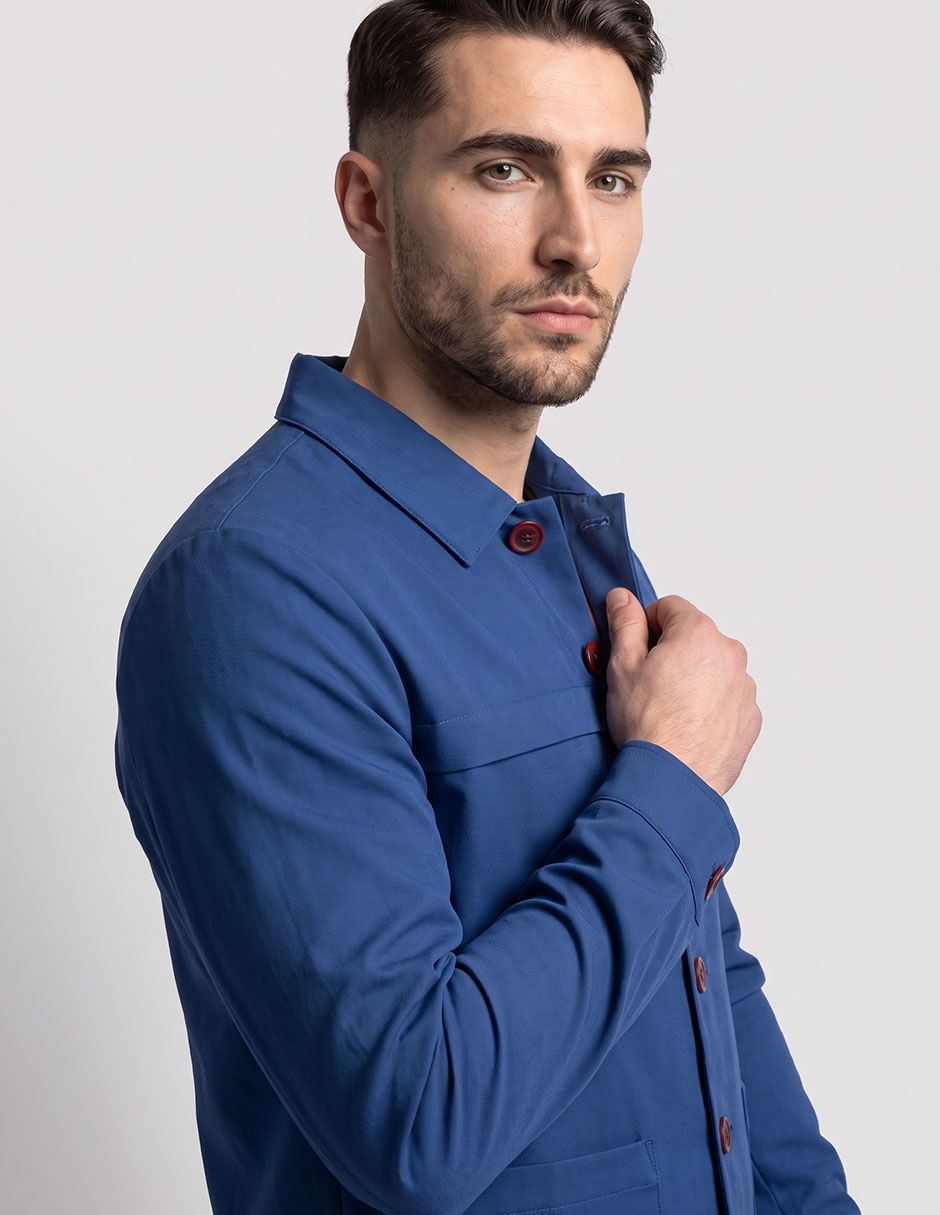 Camisa marga larga para hombre